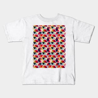 Colorful Umbrellas Geometric Pattern Kids T-Shirt